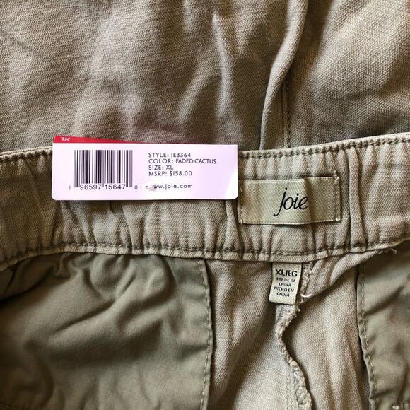 Joie NWT Women Flattering Pleated High Rise Subtle A-line Shorts XL Faded Cactus - Picture 8 of 15
